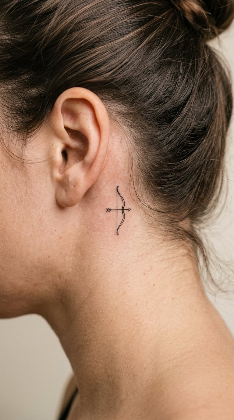 Bow and Arrow Behind the Ear