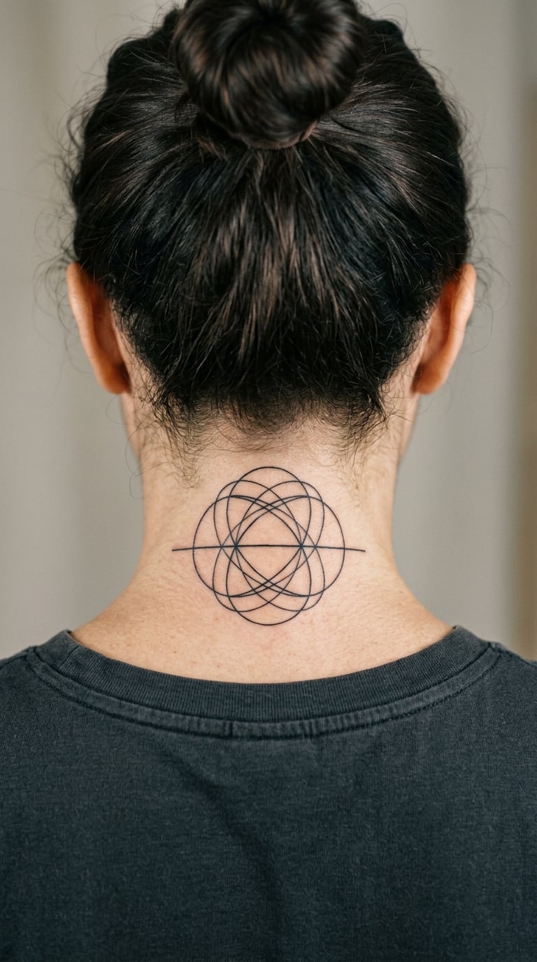 Abstract Geometric Curves in Black Line