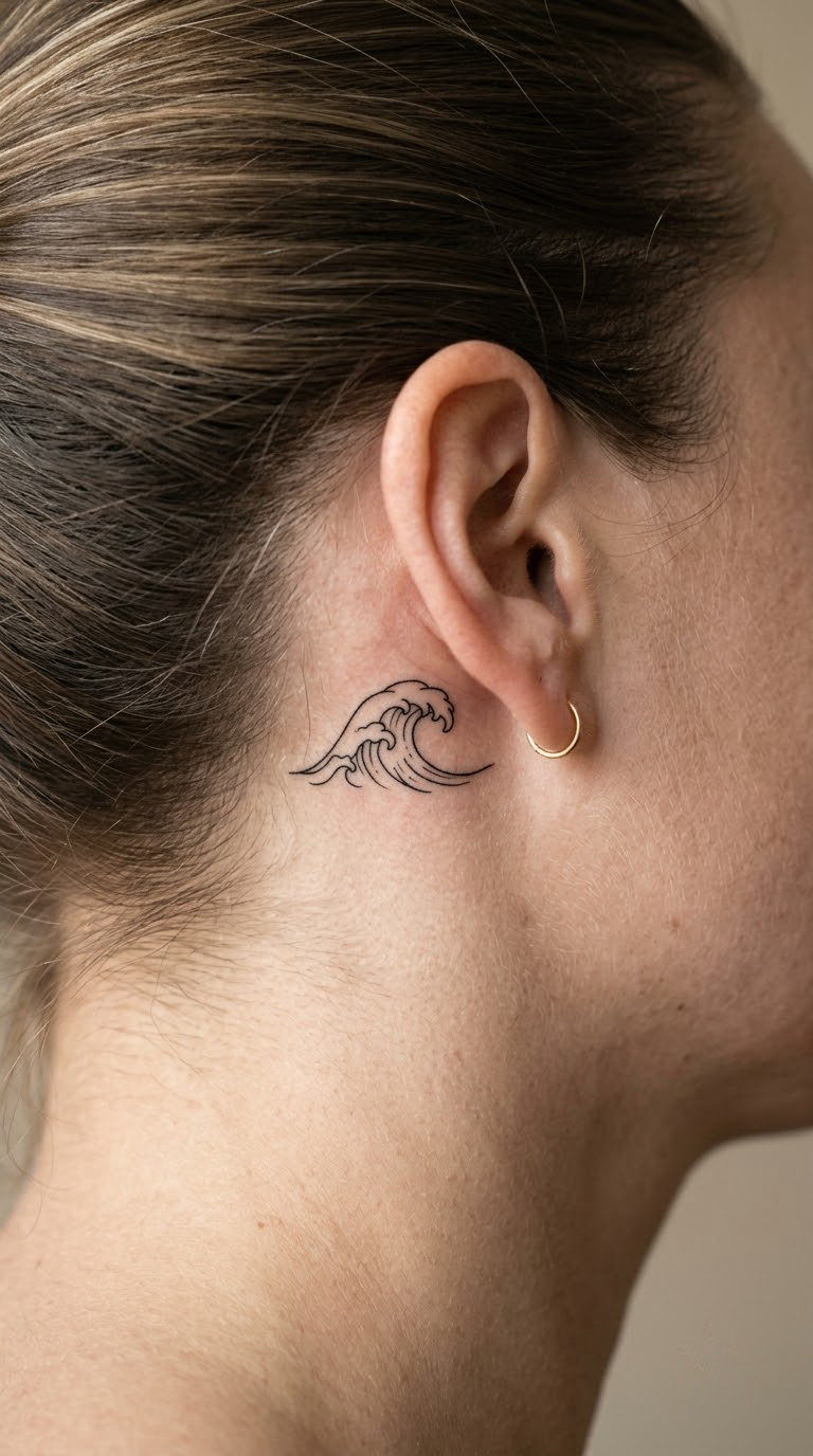 Fine-Line Wave Behind the Ear
