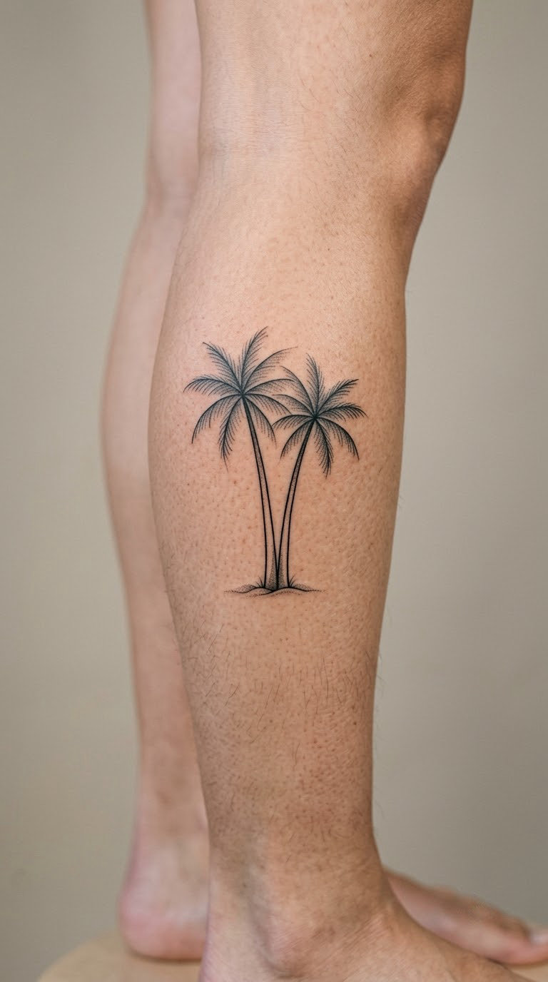 Minimal Palm-Tree Pair on the Leg