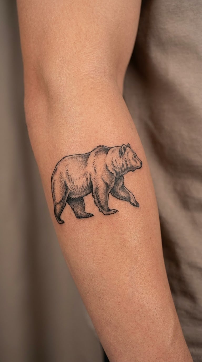 Realistic Walking Bear