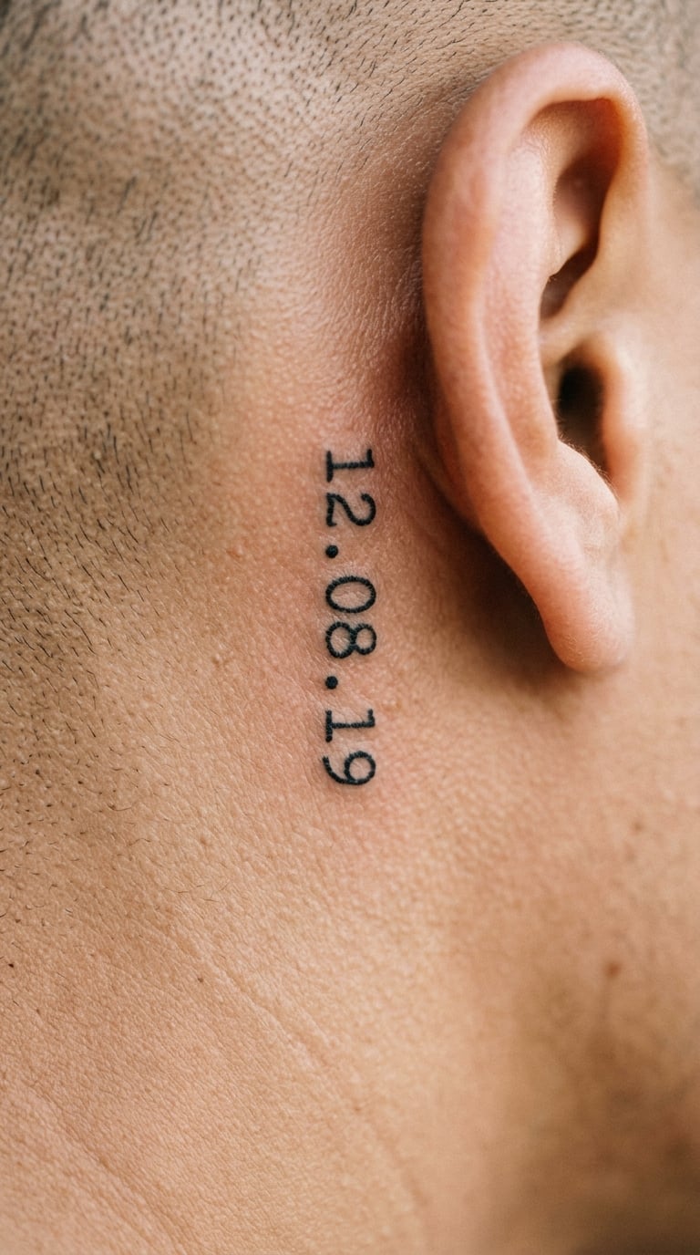 One Date in a Small Typewriter Font