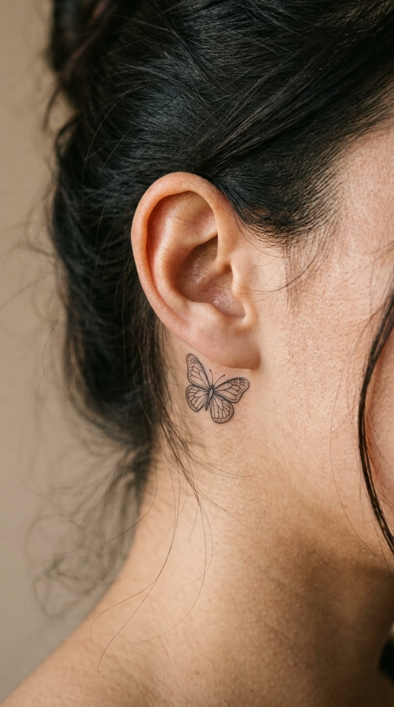Micro Butterfly With Outstretched Wings