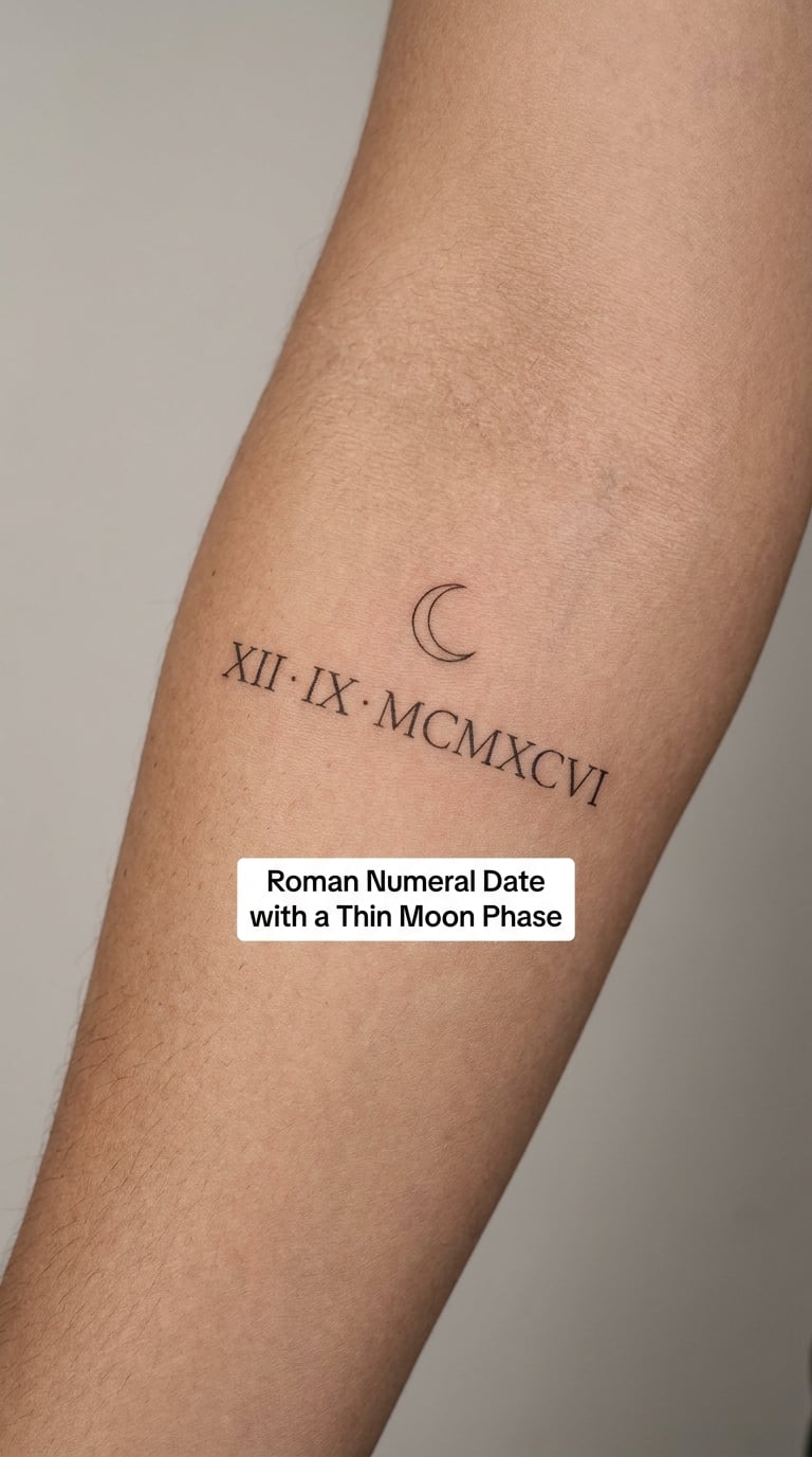 Roman Numeral Date with a Thin Moon Phase