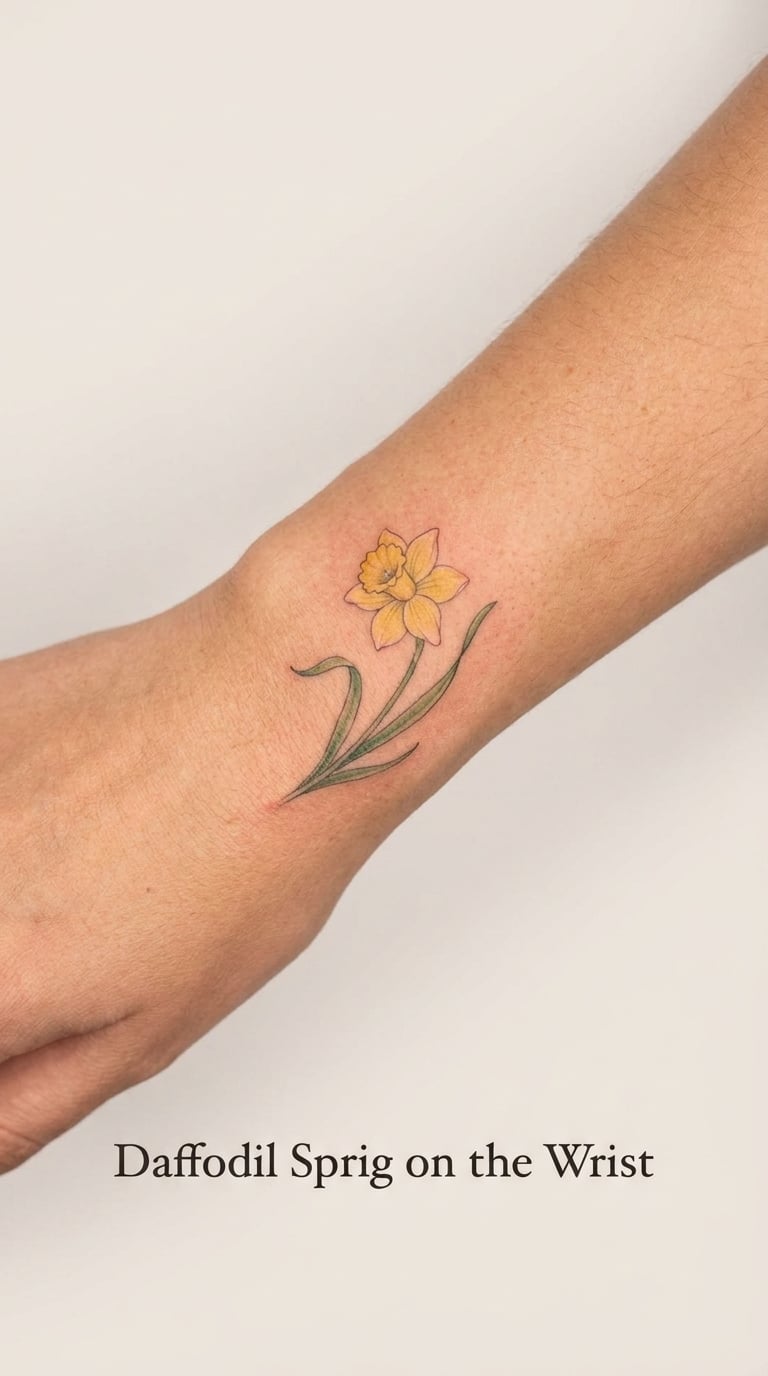 Daffodil Sprig on the Wrist
