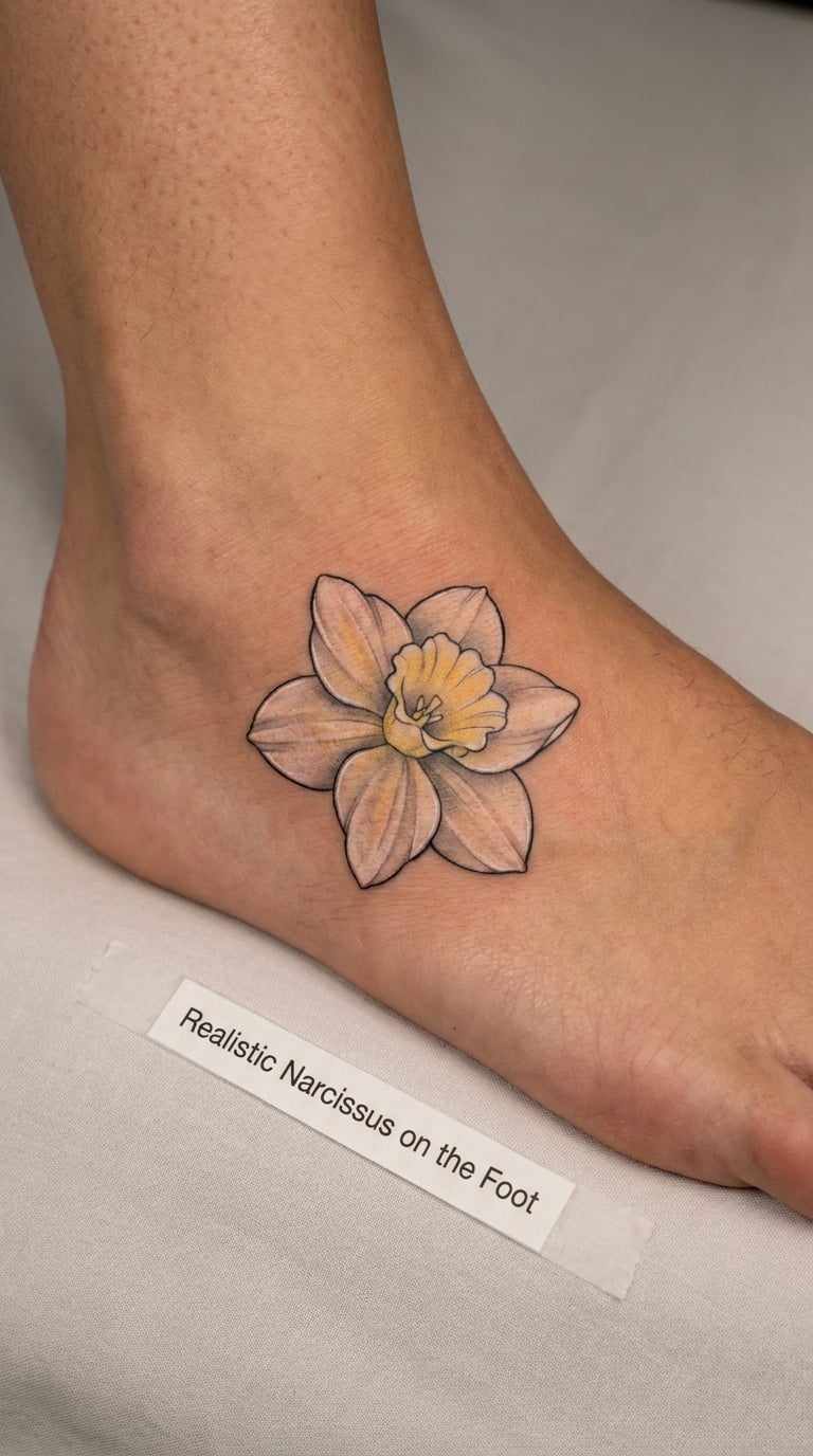 Realistic Narcissus on the Foot