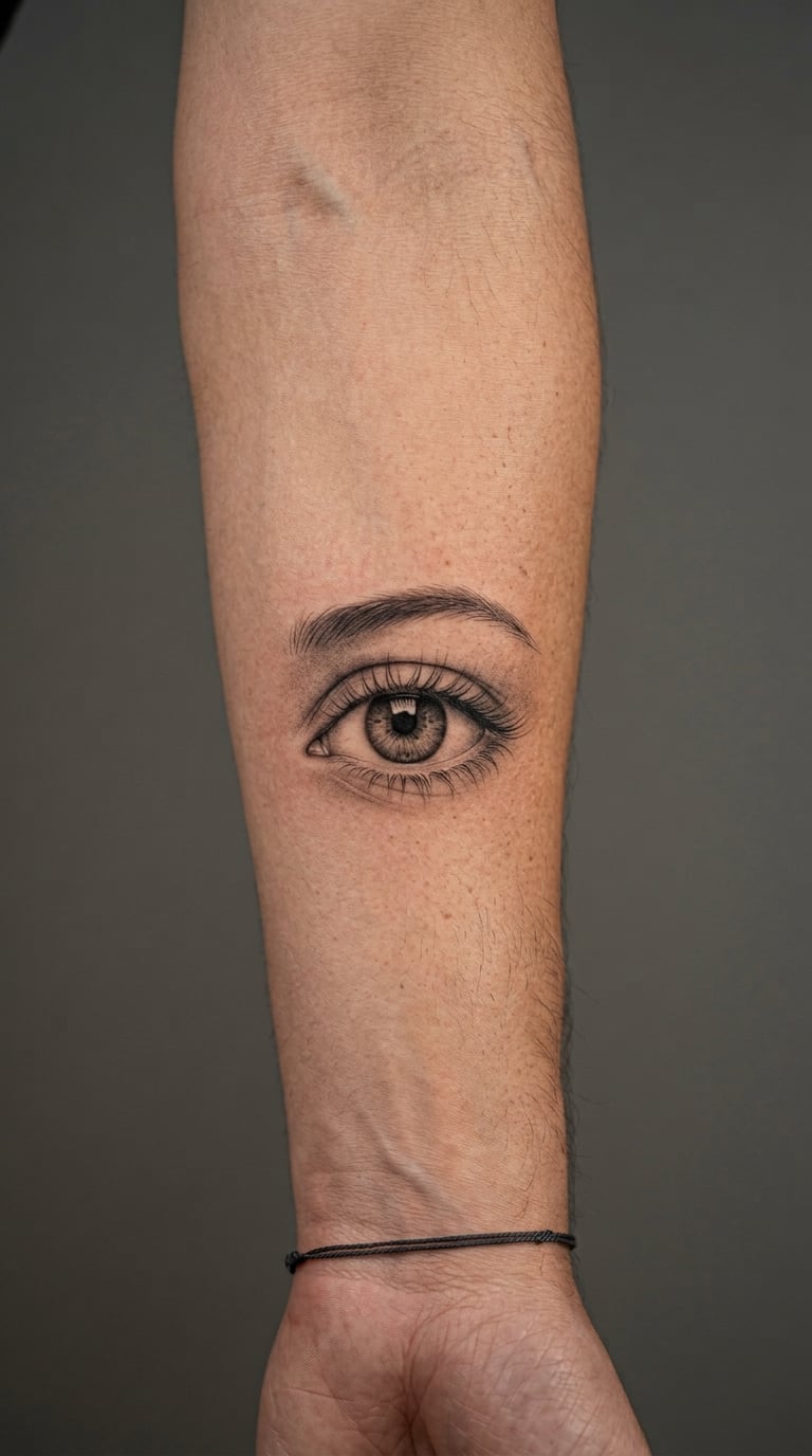 Micro-Realism Eye on the Inner Arm