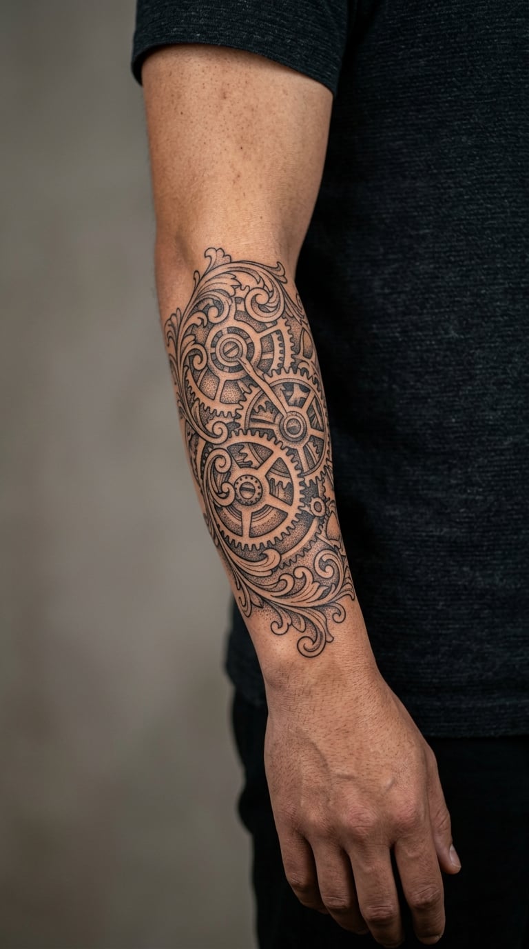 Clockwork and Ornamental Sleeve
