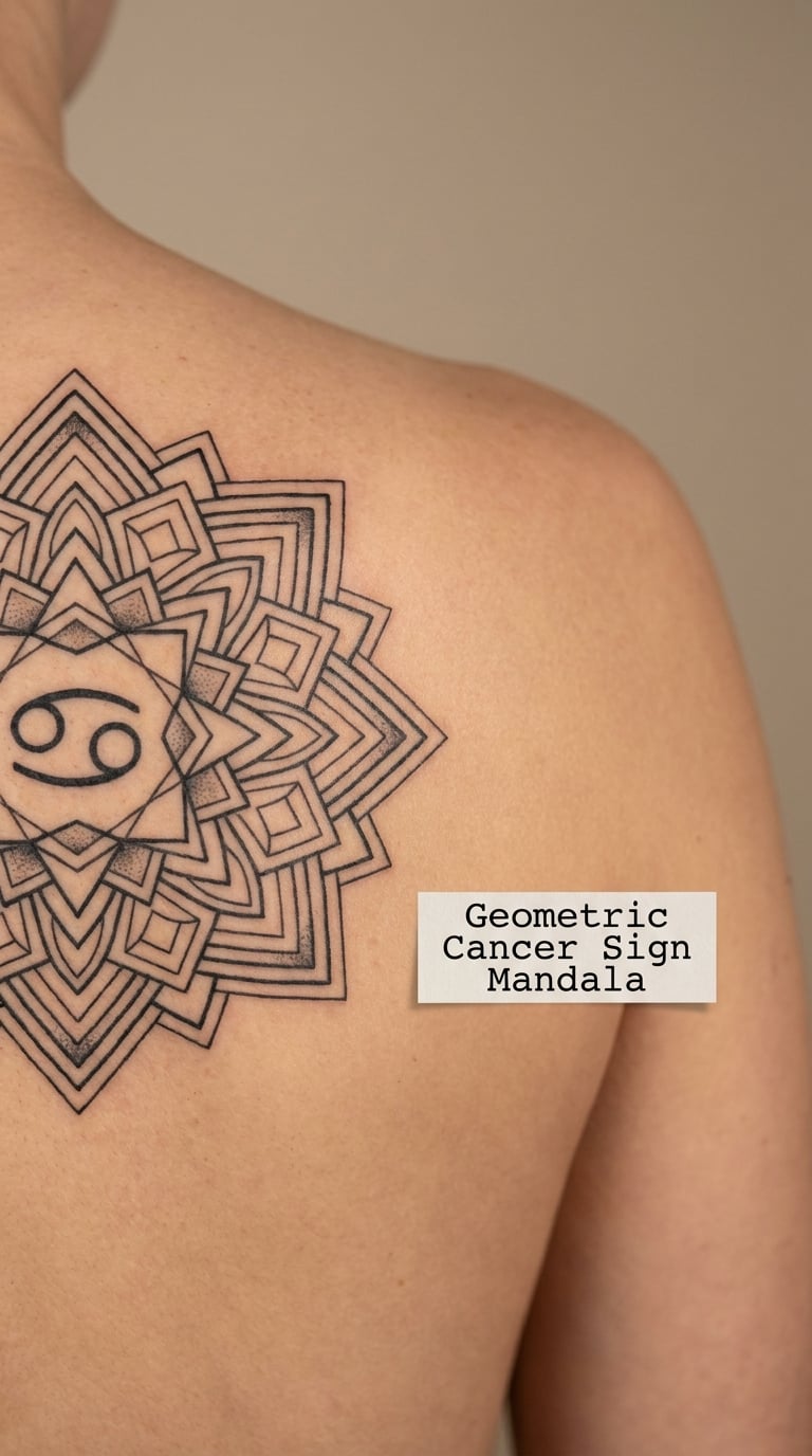 Geometric Cancer Sign Mandala