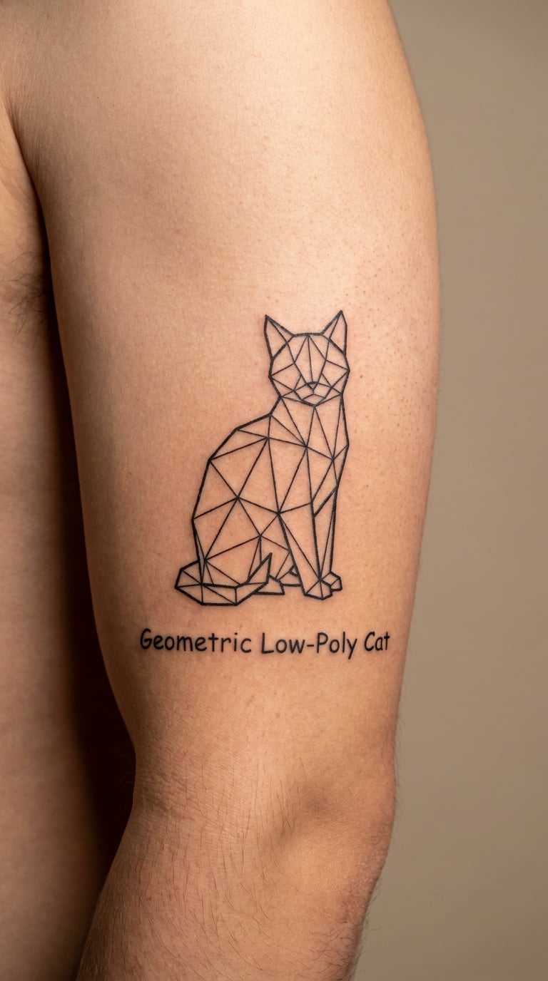 Geometric Low-Poly Cat