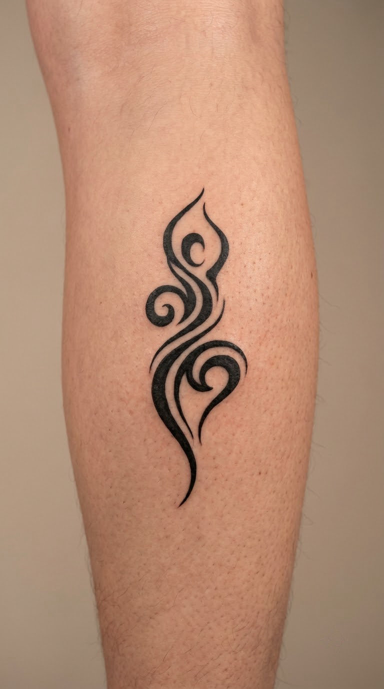 Dancing Figure in Blackwork
