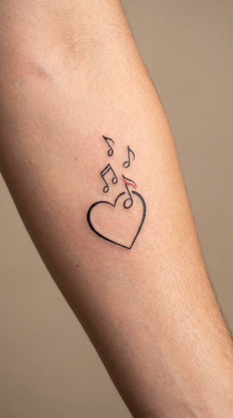 Music Notes Escaping a Heart