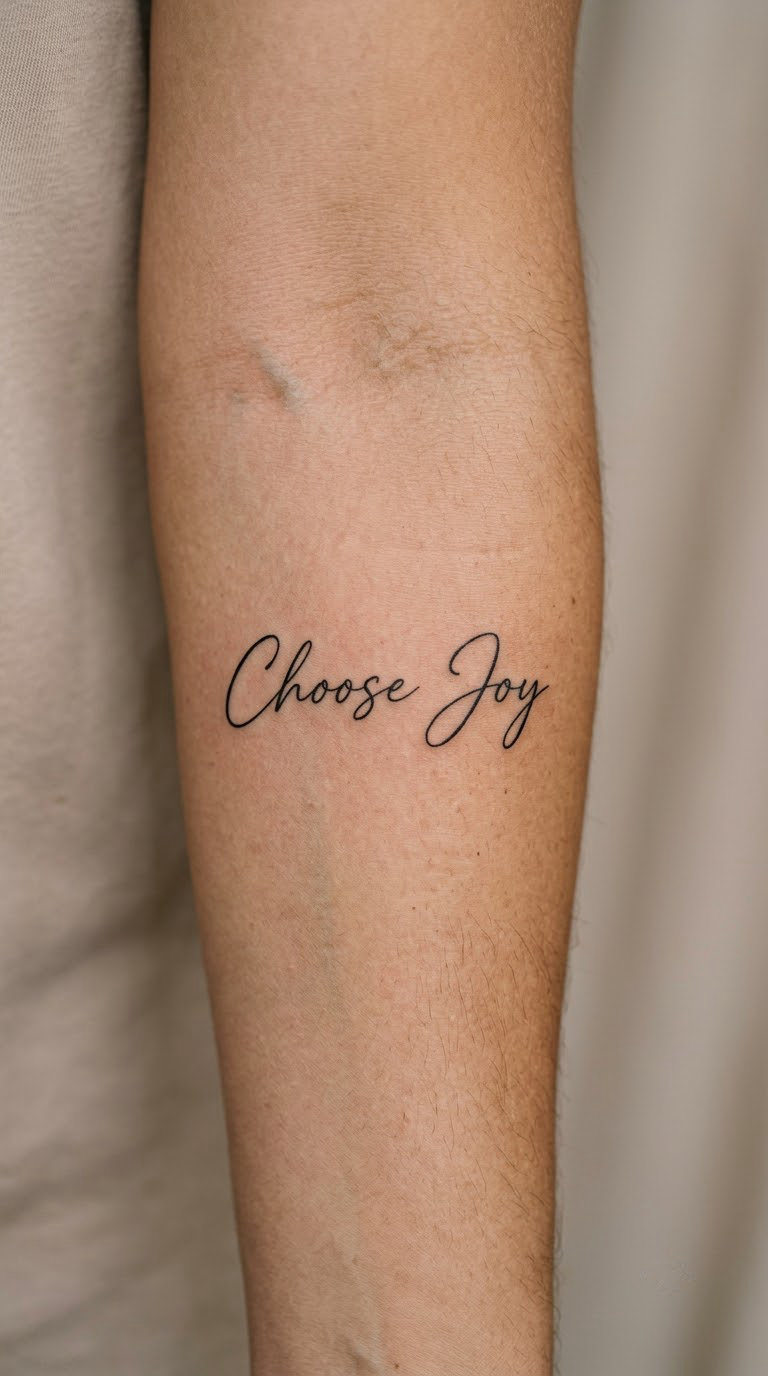 Handwritten Choose Joy Phrase