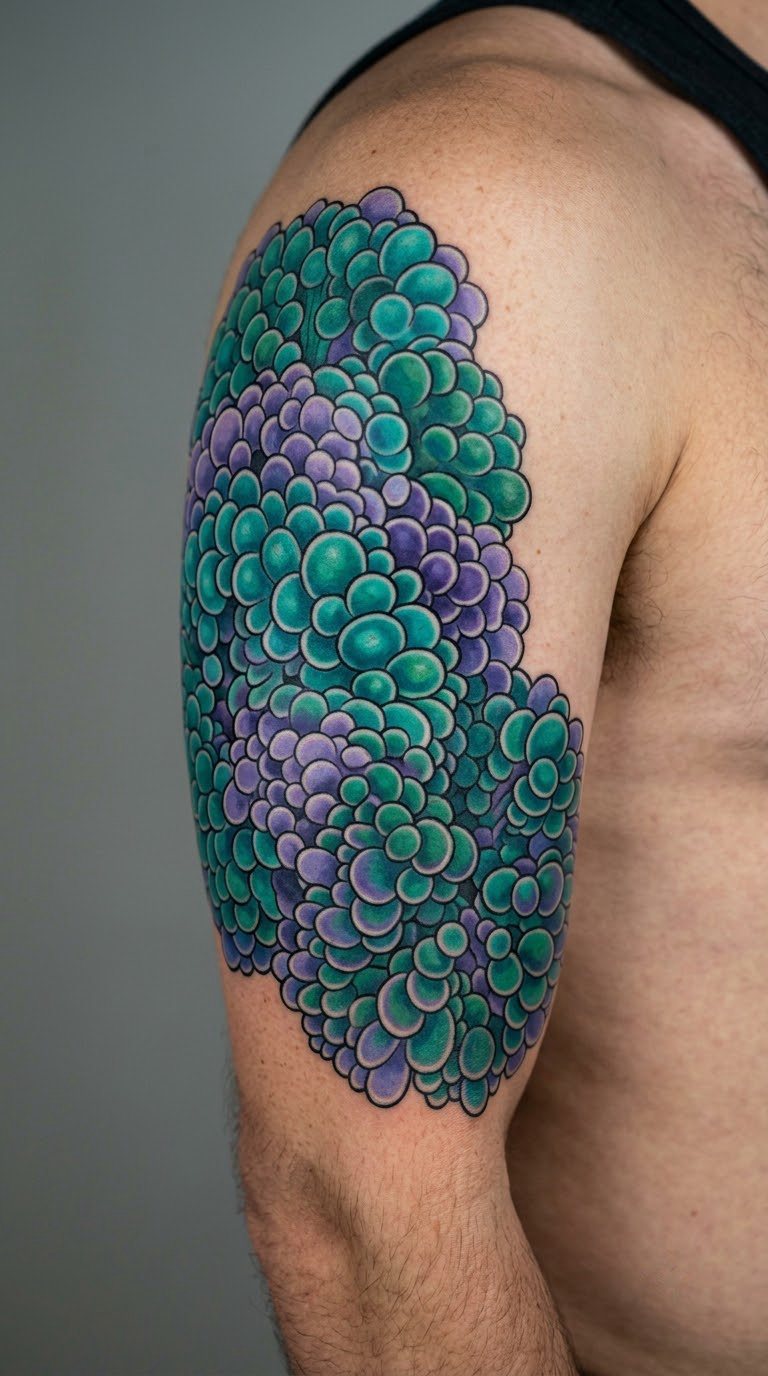Macro Bubble Coral Sleeve Panel