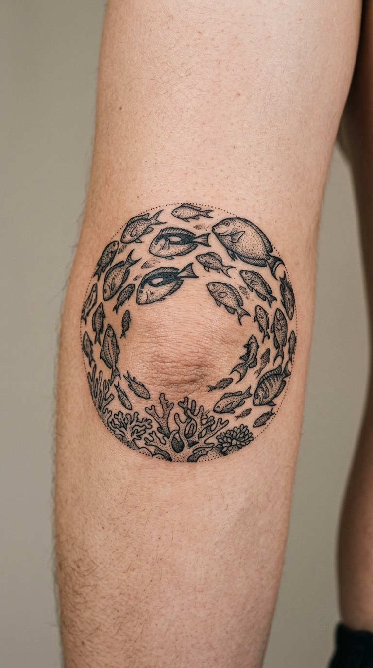 Dotwork School of Tropical Fish
