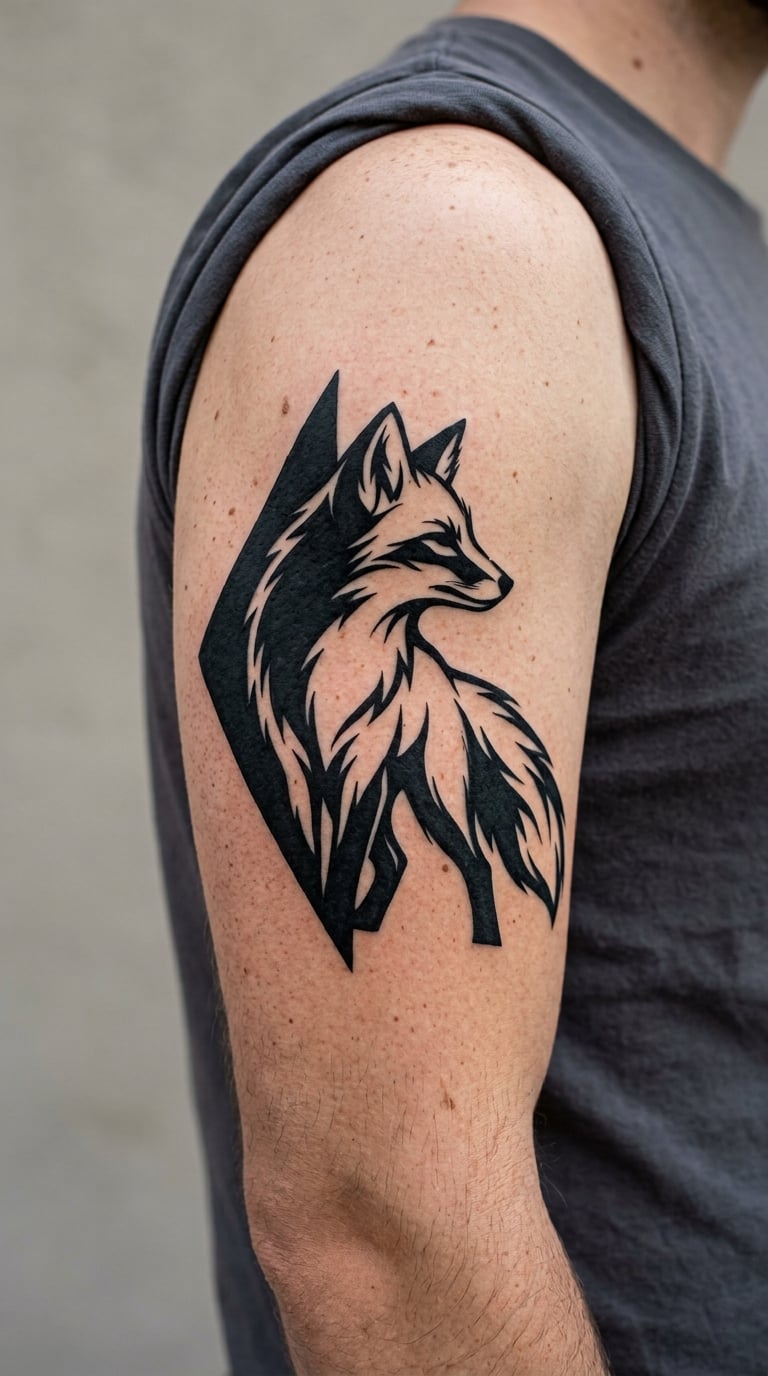 Abstract Black Shape With a Hidden Animal