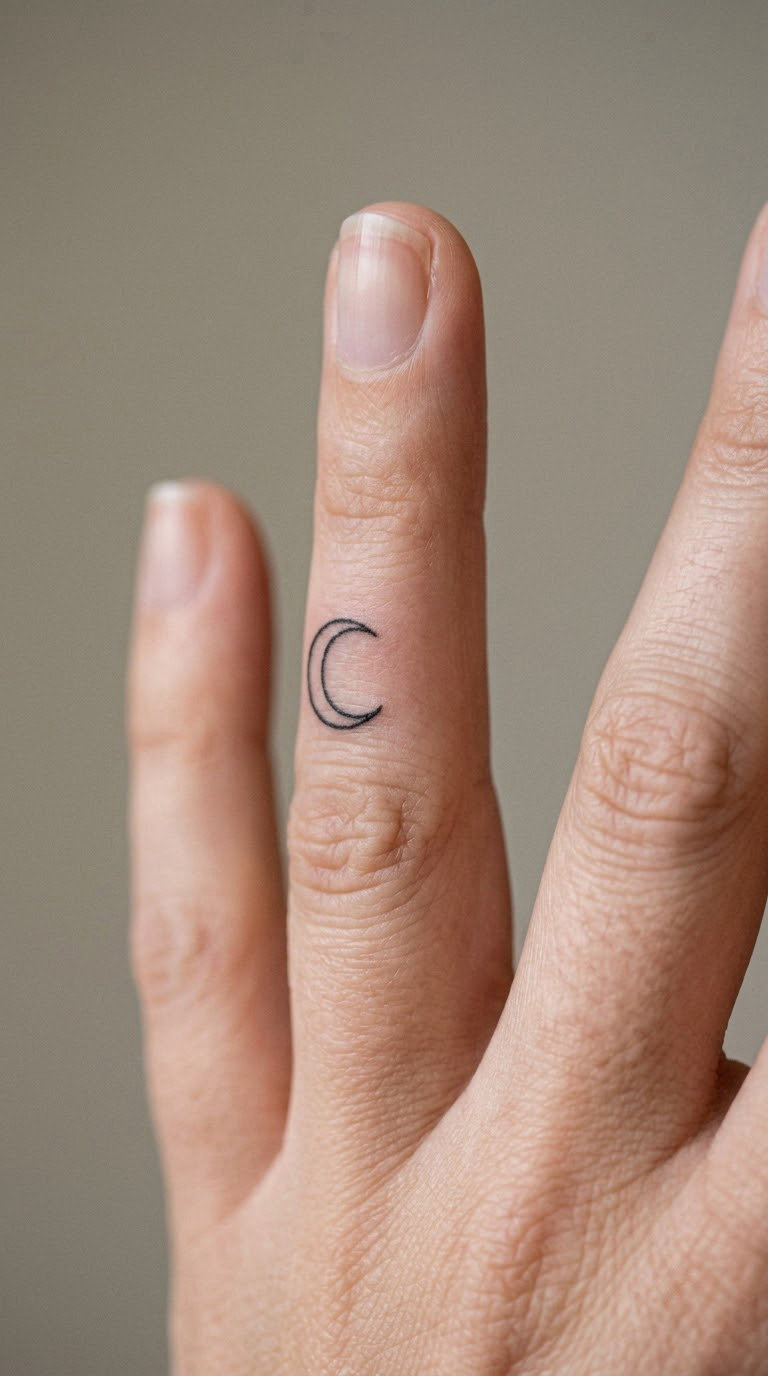 Small Crescent Moon on the Finger