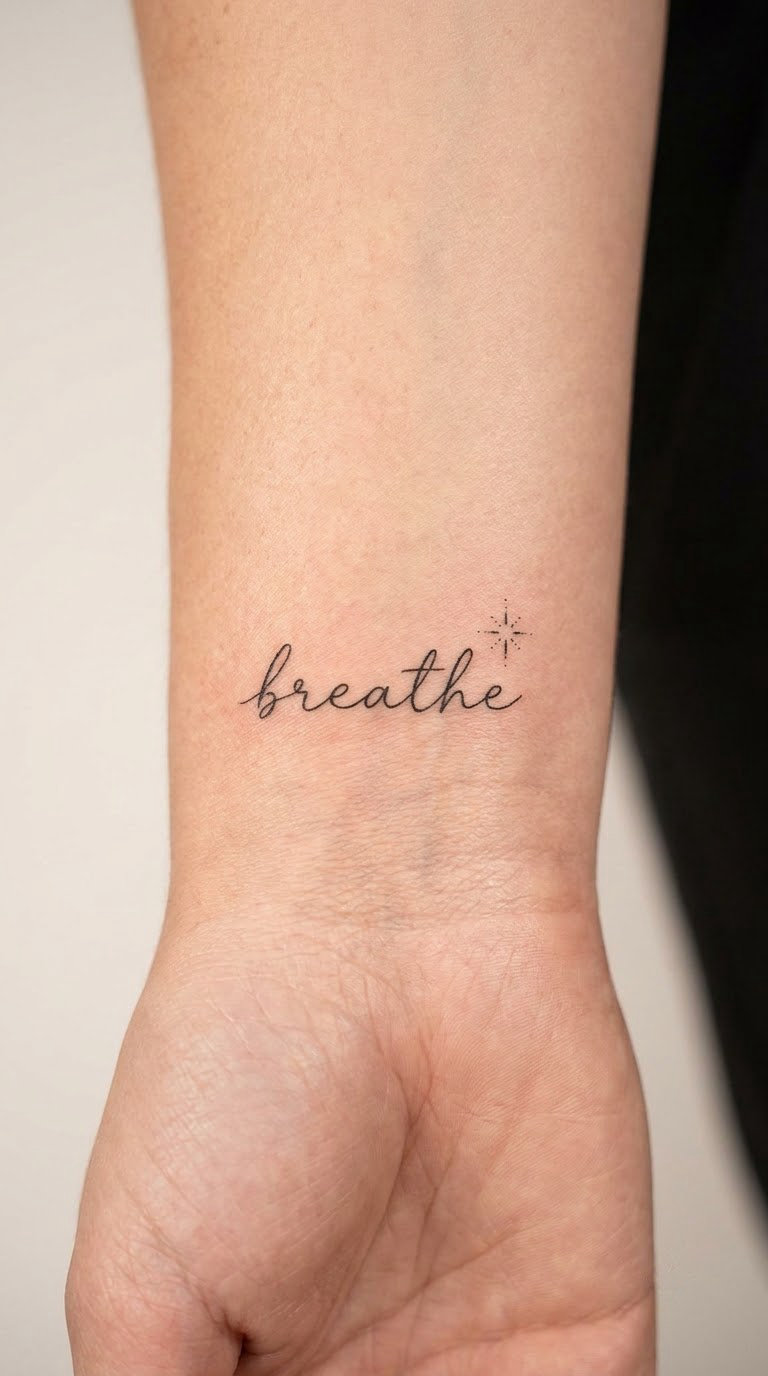 Minimal Word with a Dotwork Accent