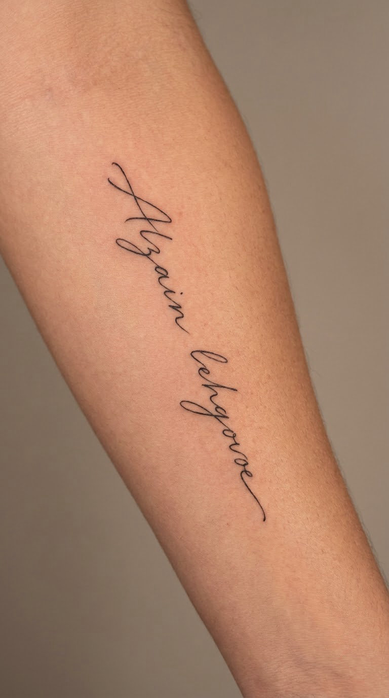 Minimal Quote on the Inner Forearm