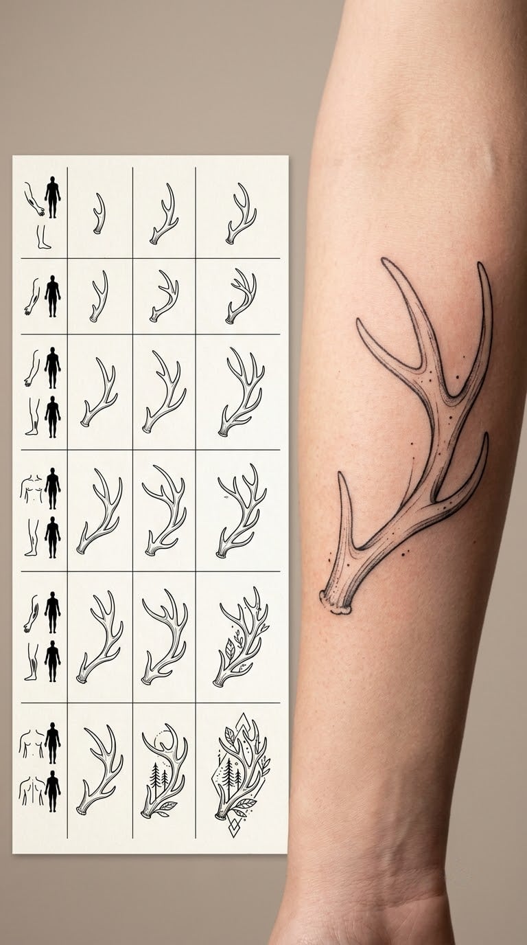Deer Antler Tattoo Ideas: Quick Guide