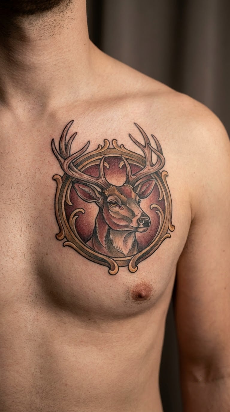 Neo-Traditional Antler Medallion