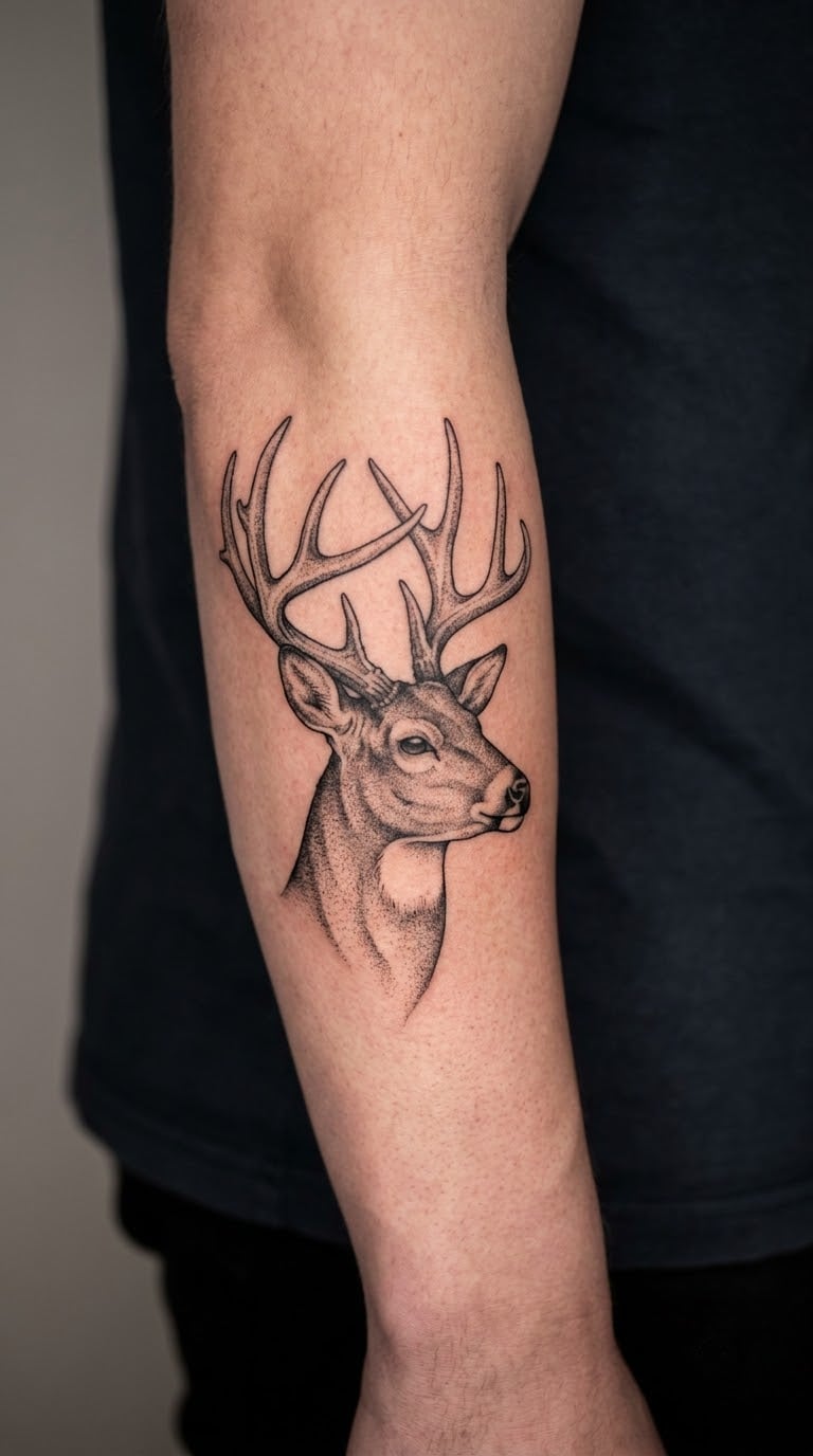 Antlered Deer Profile