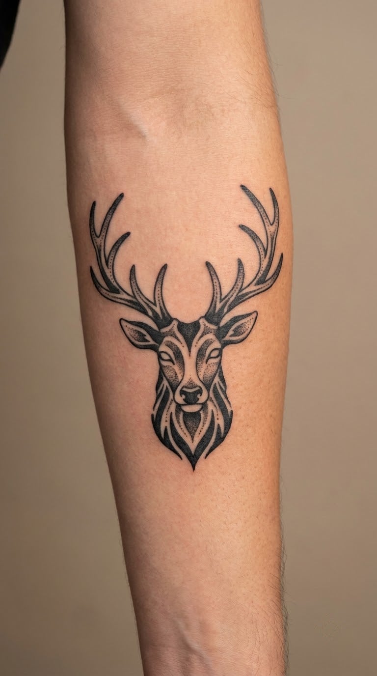 Antlered Deer Sleeve Accent