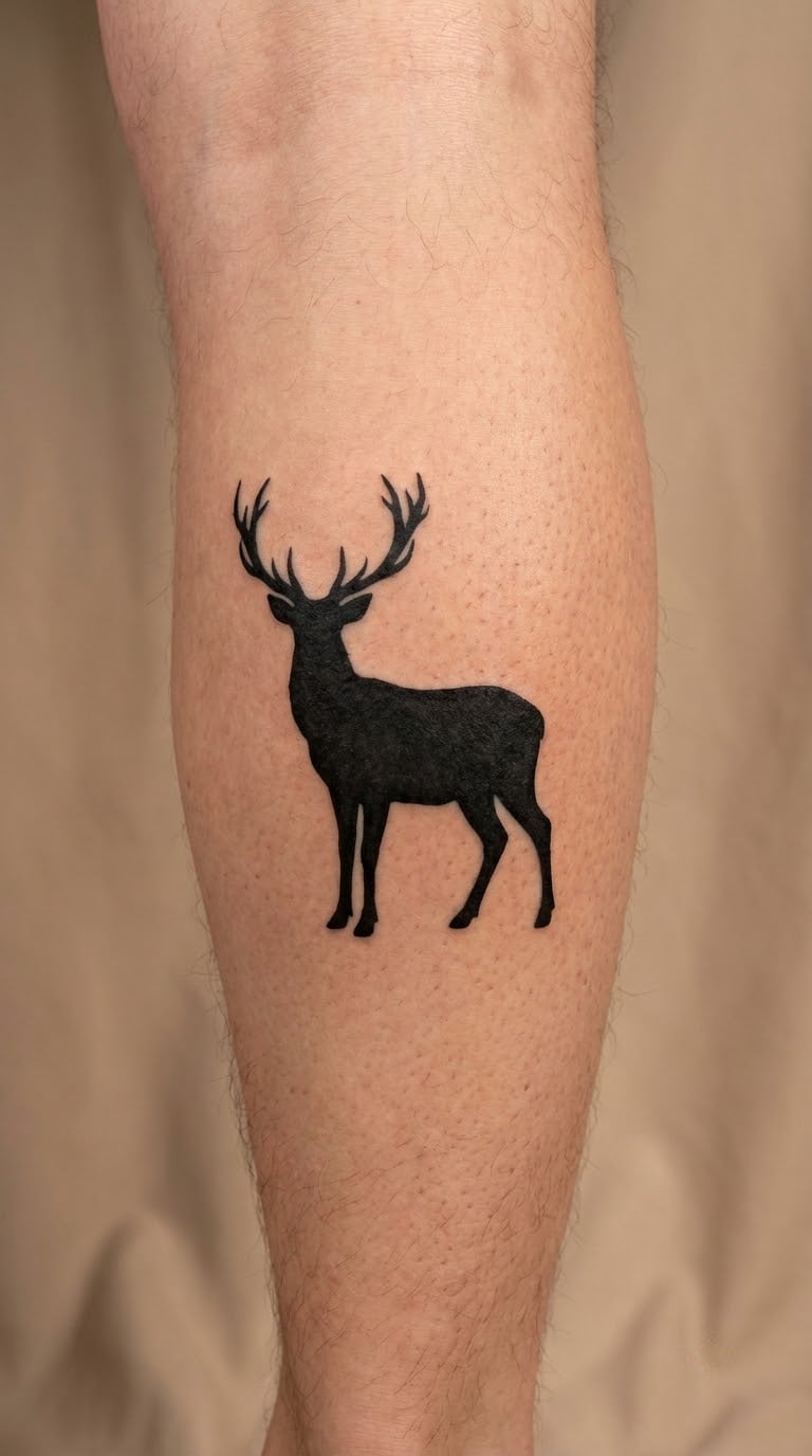 Antlered Stag Silhouette