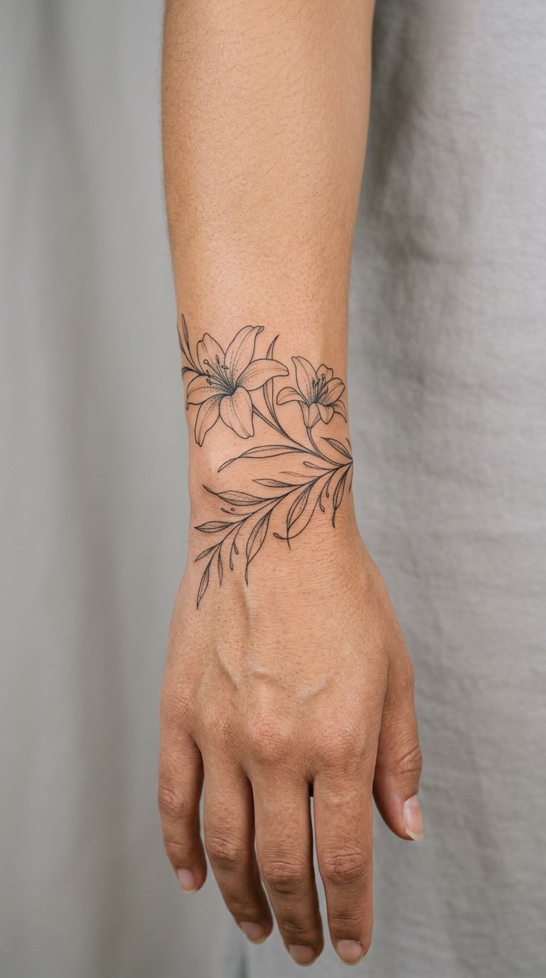 Lily Wrap-Around Bracelet, 15cm Around the Wrist