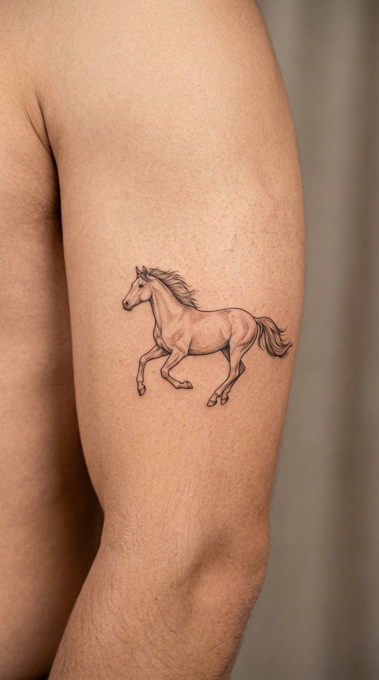 Micro-Realism Desert Horse in Side Profile