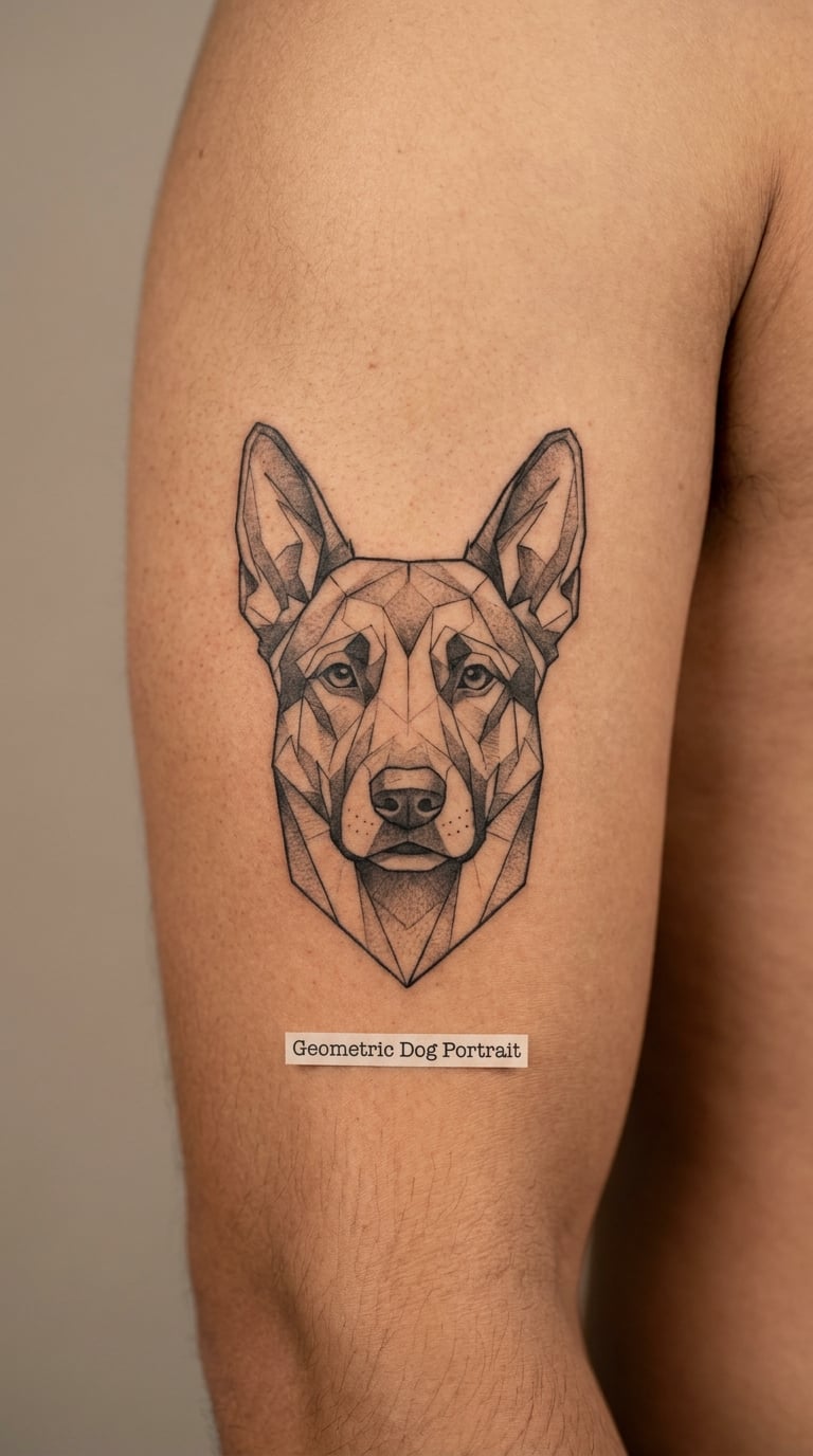 Geometric Dog Portrait