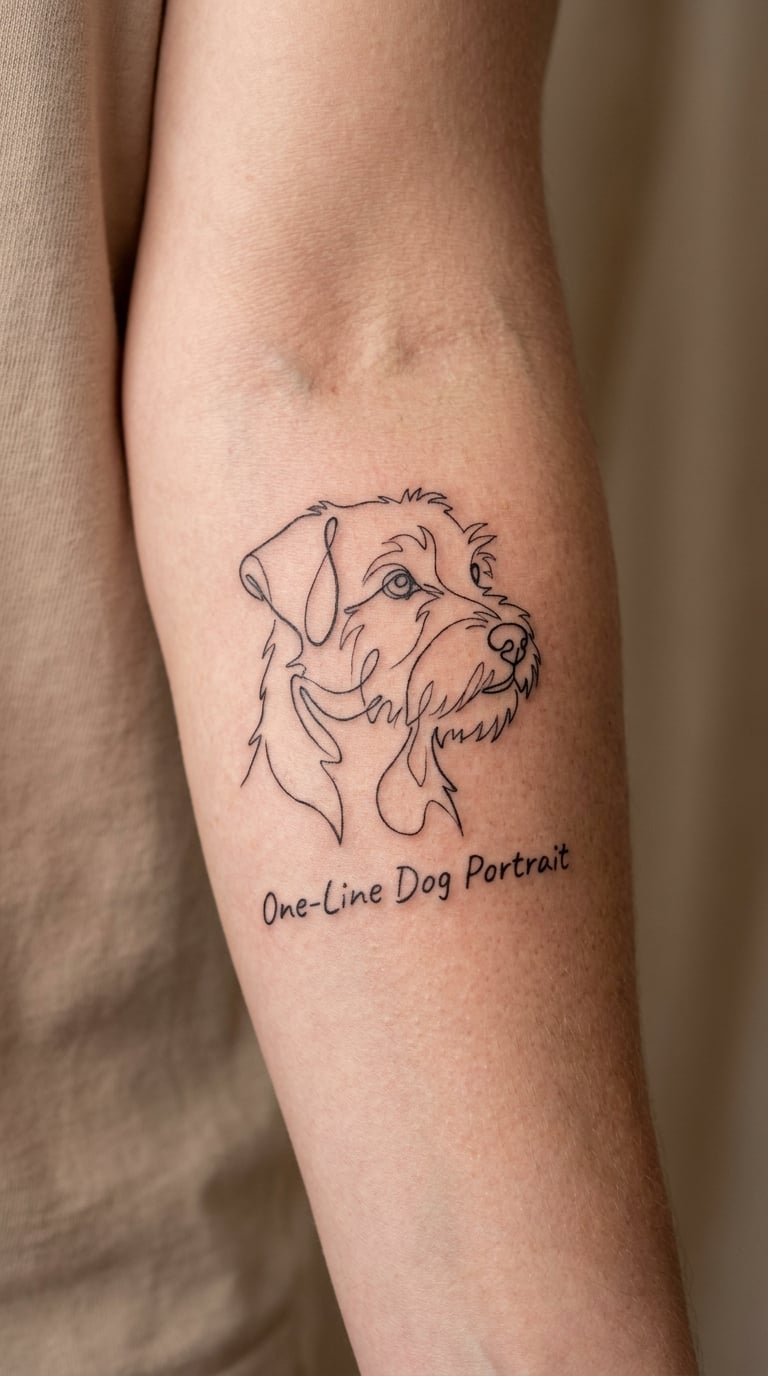One-Line Dog Portrait