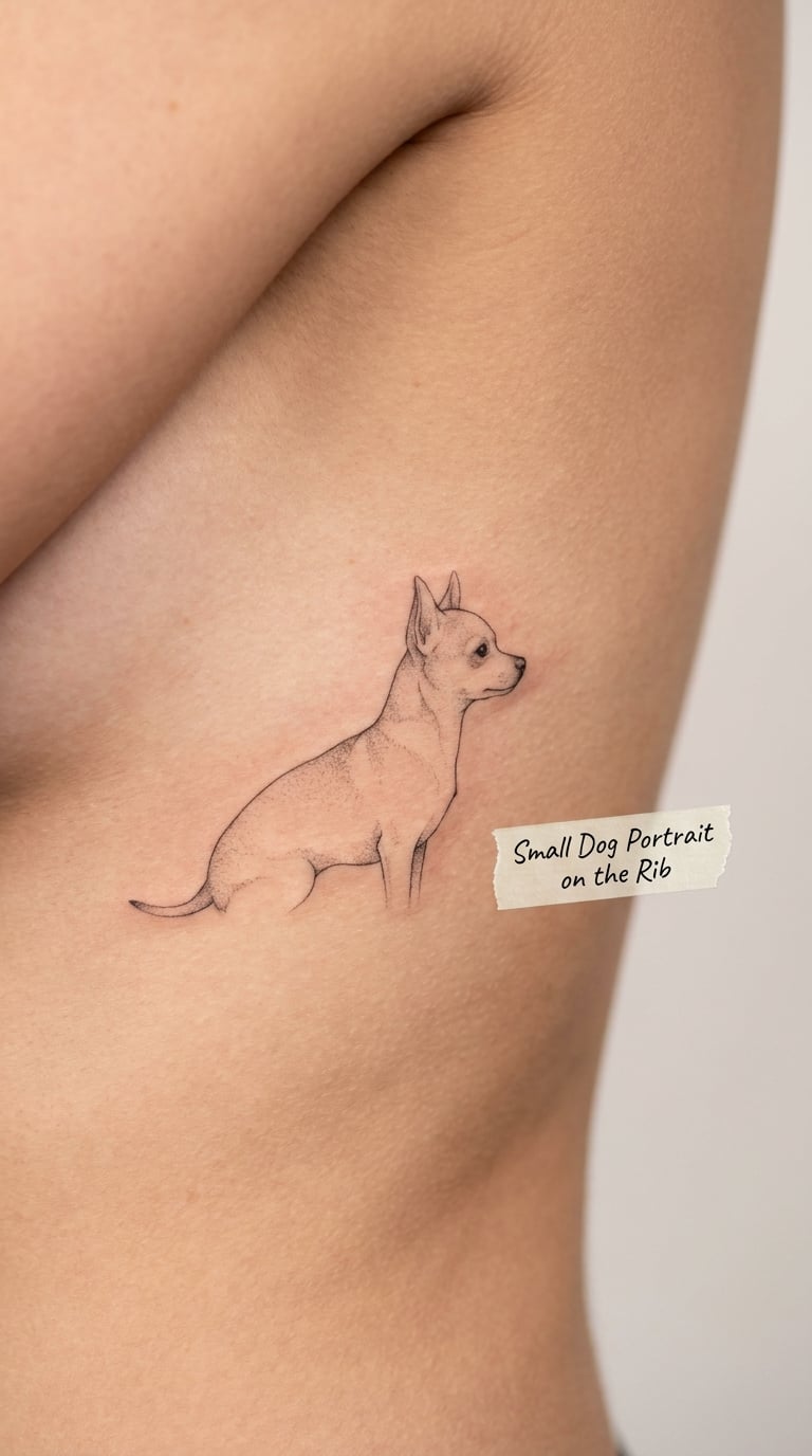 Small Dog Portrait on the Rib