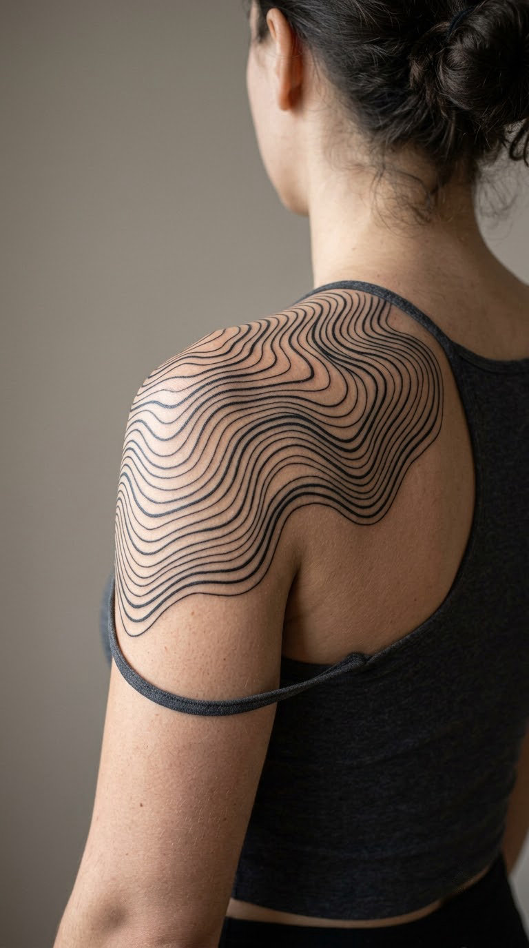 Topographic Wave Pattern on the Shoulder