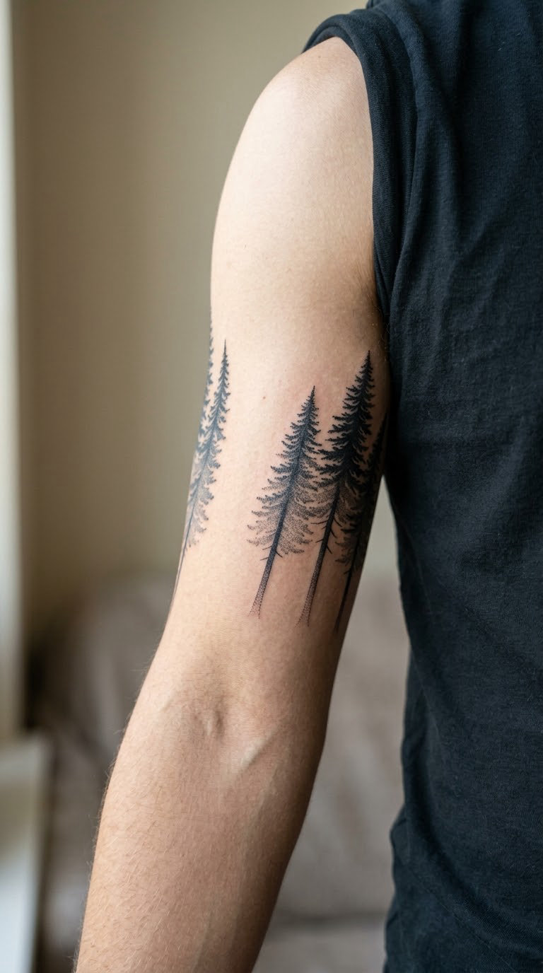 Pine Forest Gradient on the Inner Bicep