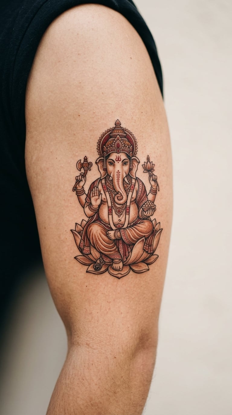 Ganesha-Inspired Seated Elephant, Upper Arm or Back