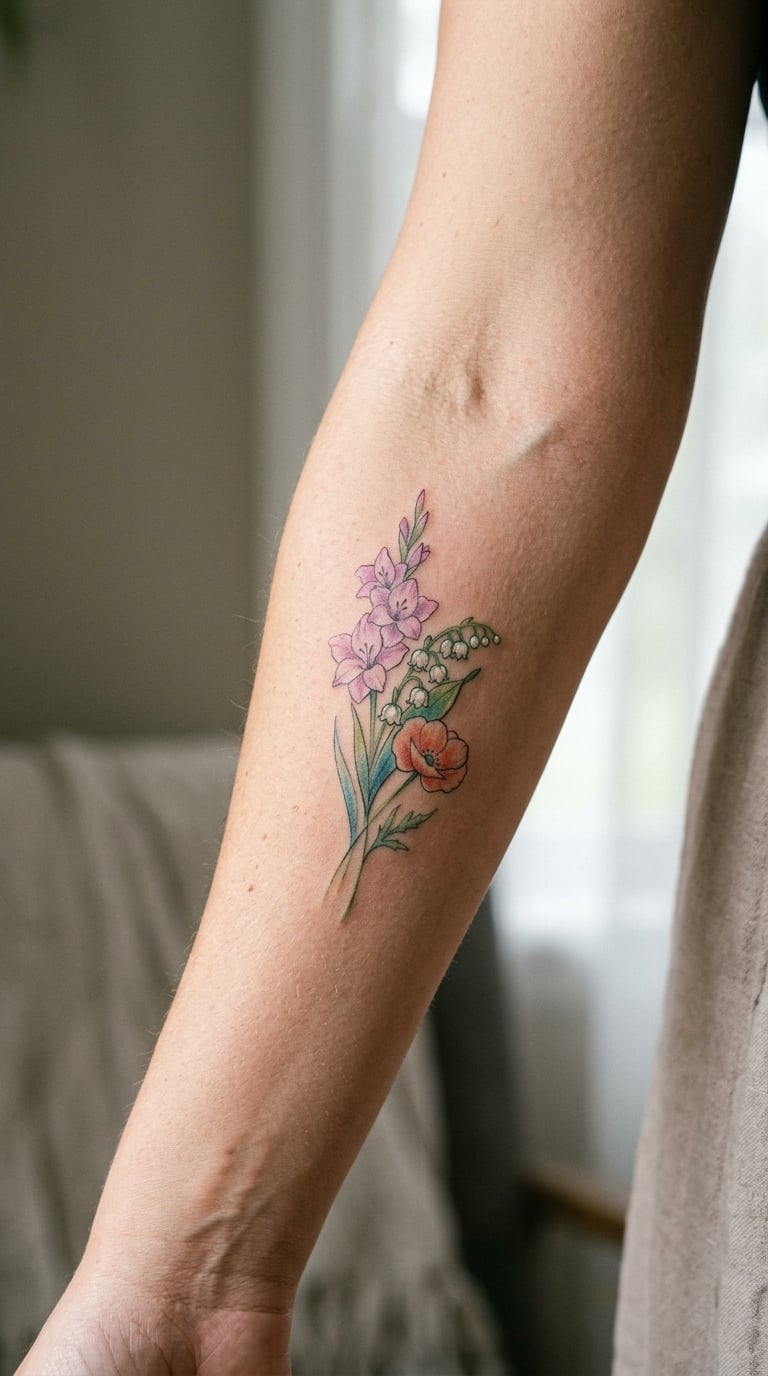 Birth Flower Cluster, One Flower per Child