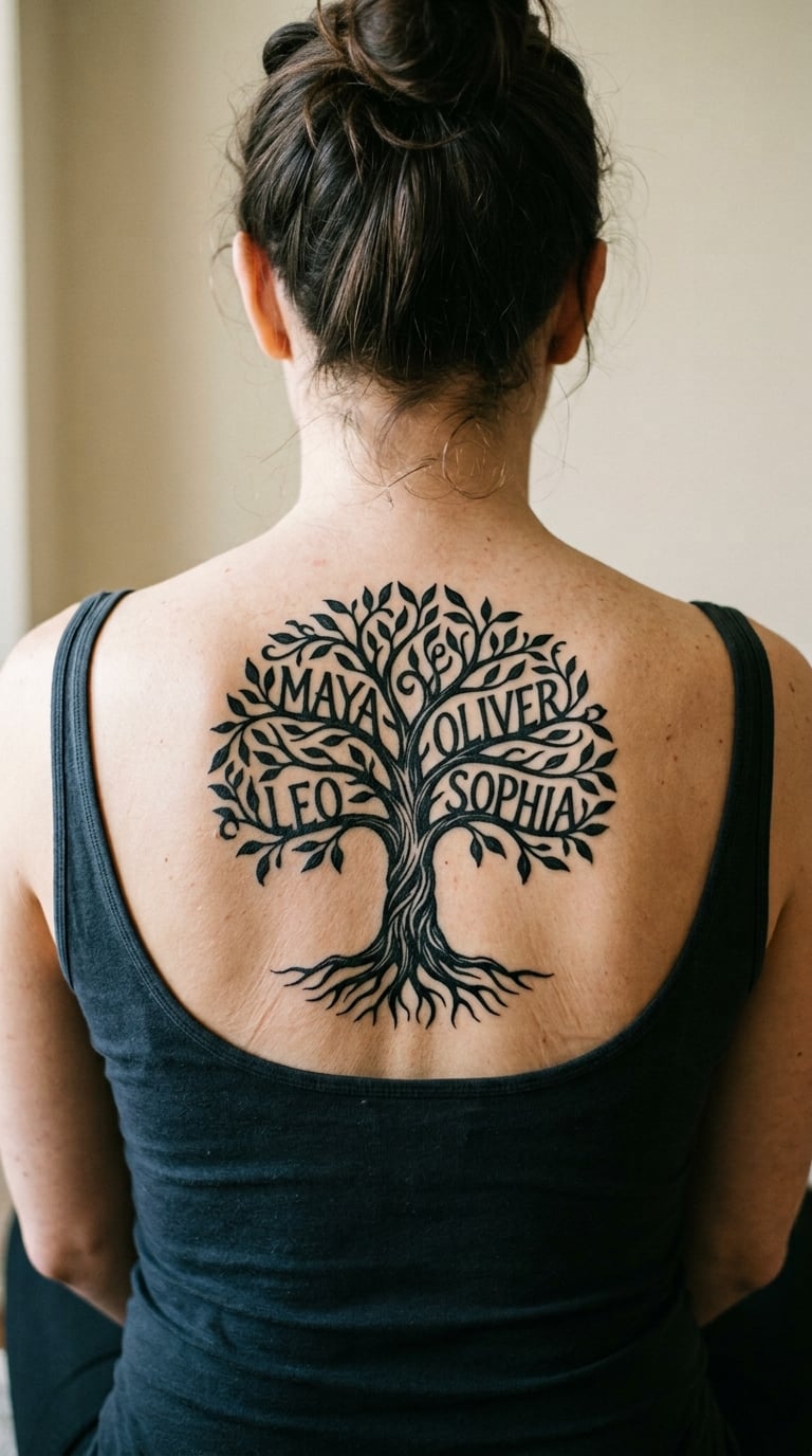 Tree of Life With Names Hidden in the Branches