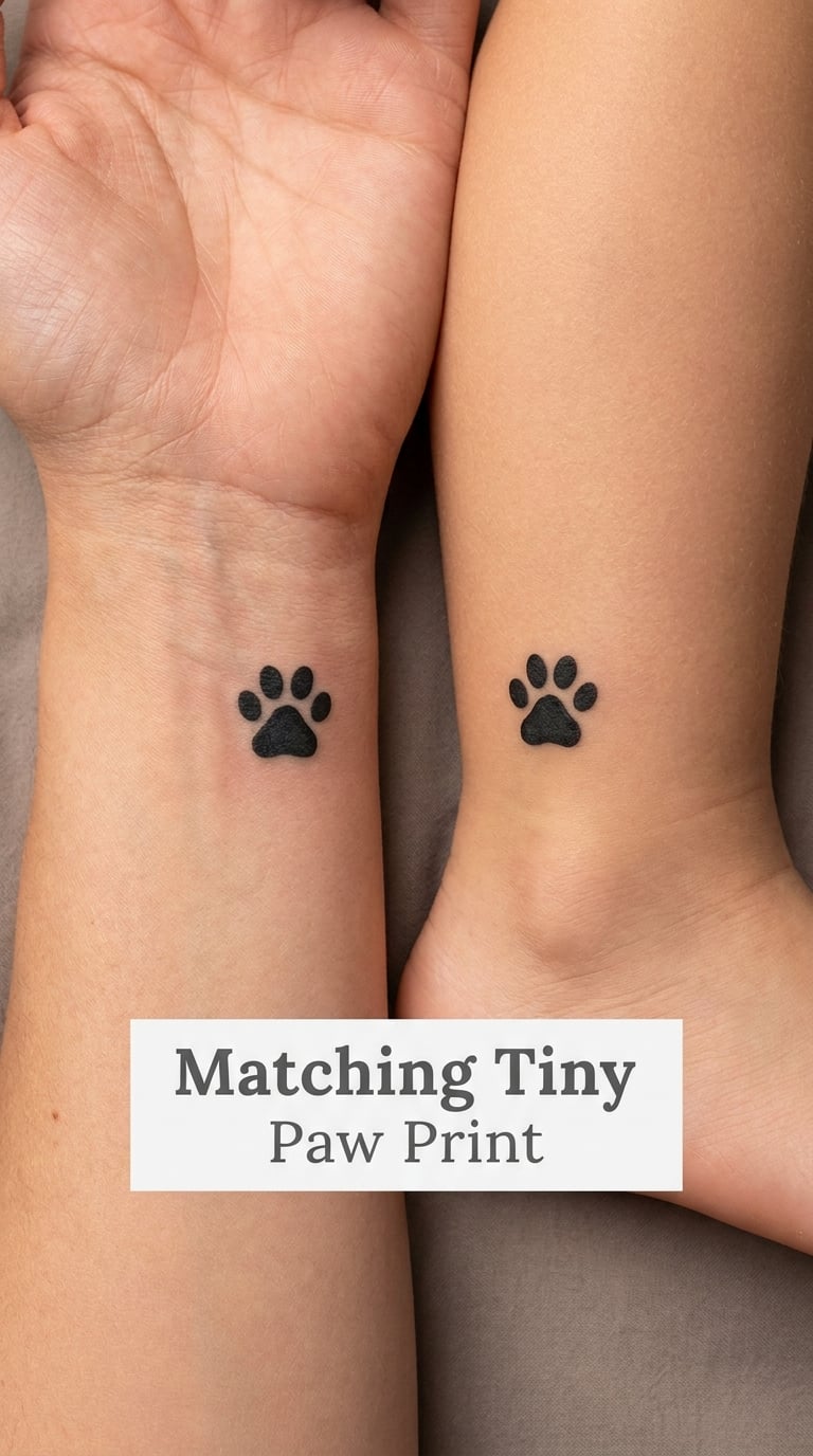 Matching Tiny Paw Print