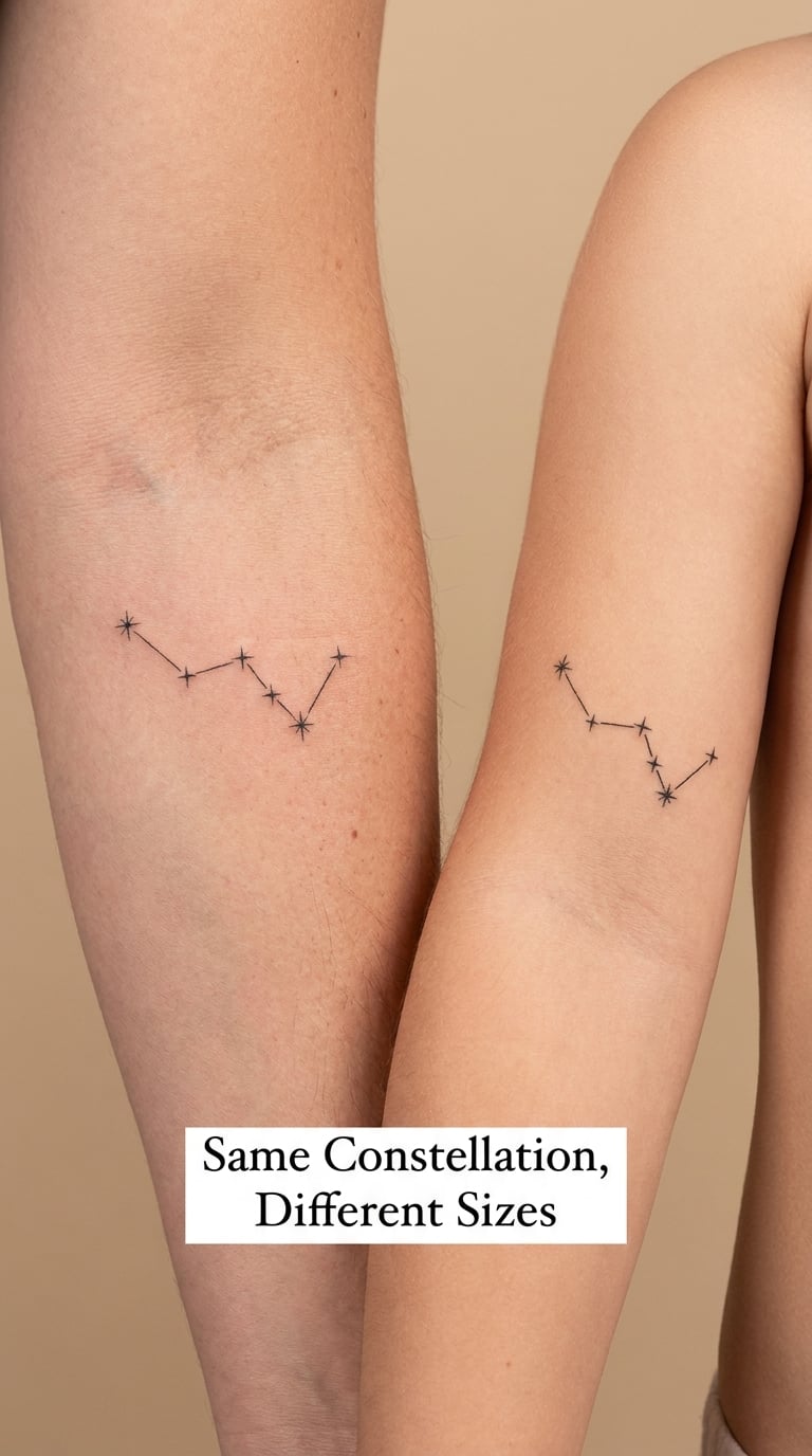 Same Constellation, Different Sizes