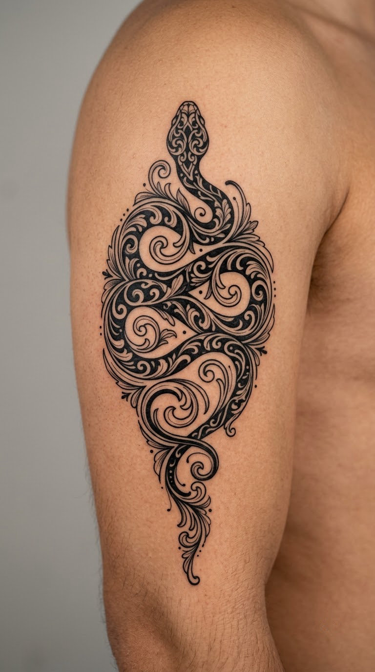 Filigree Serpent on the Upper Arm