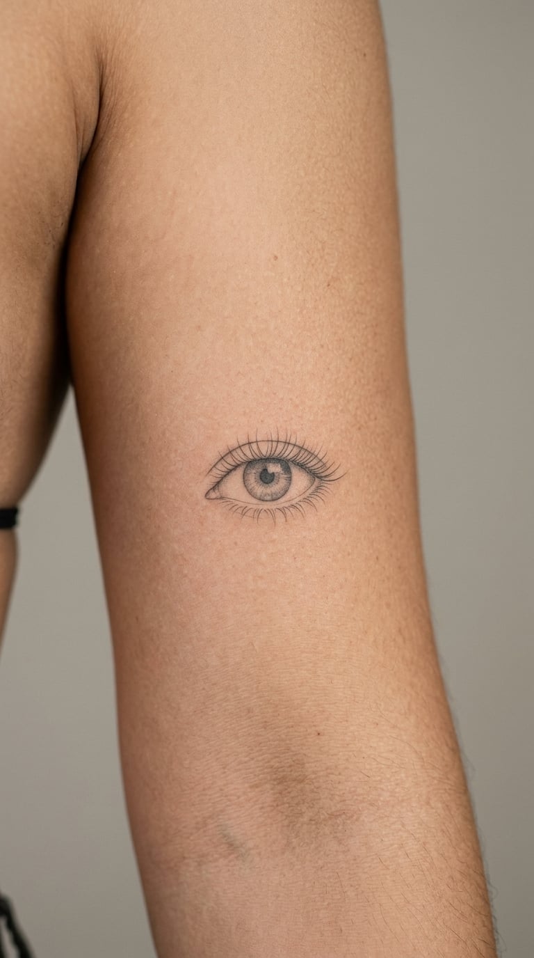 Single-Line Eye on the Inner Bicep