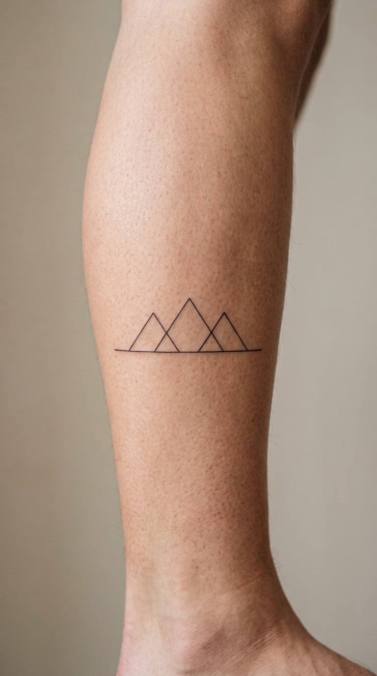 Mountain Range Horizon Line on the Calf