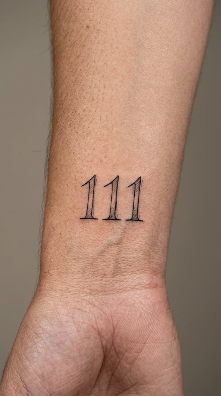 Angel Number 111 on the Inner Wrist