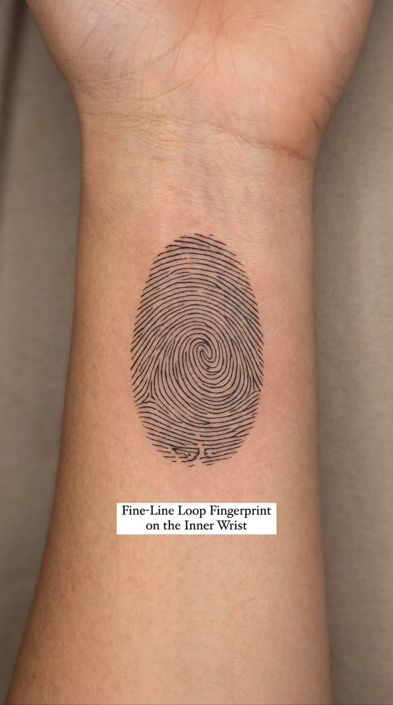 Fine-Line Loop Fingerprint on the Inner Wrist
