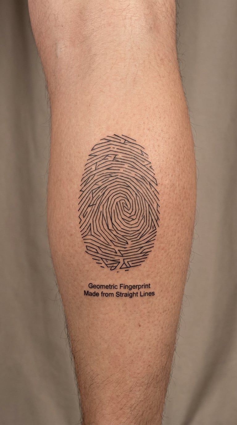 Geometric Fingerprint Made from Straight Lines