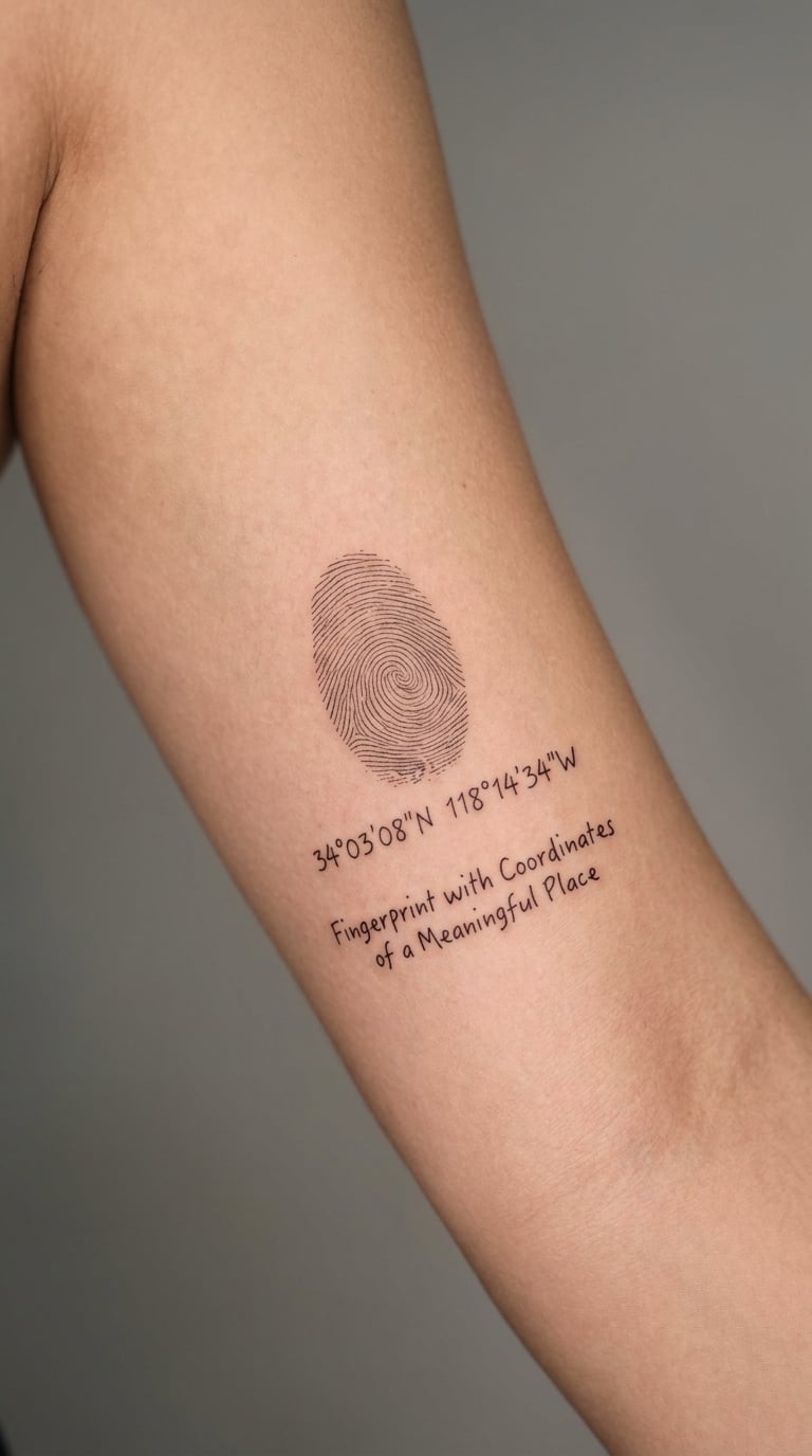 Fingerprint with Coordinates of a Meaningful Place
