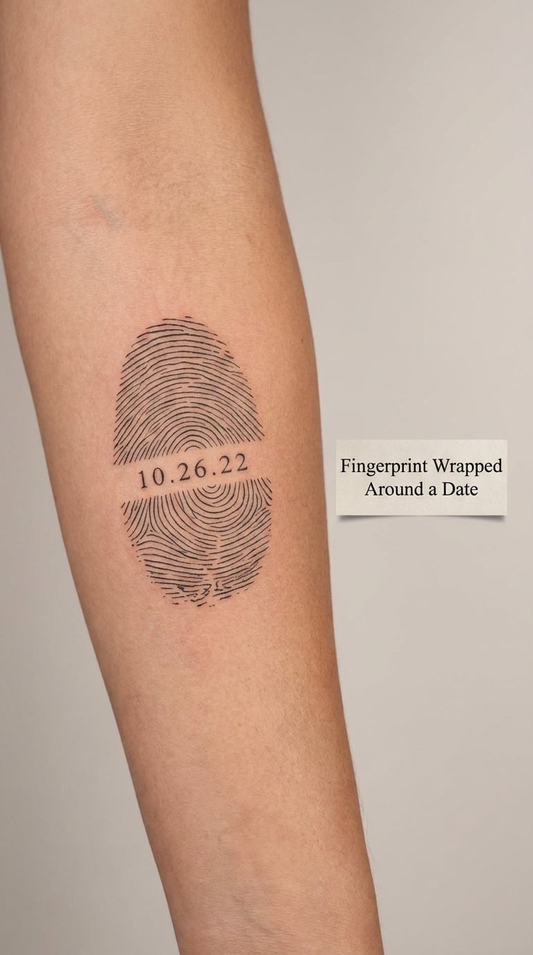 Fingerprint Wrapped Around a Date