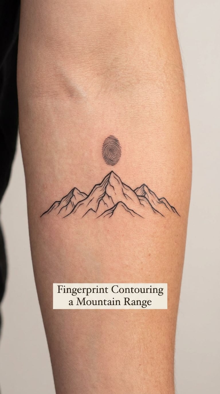 Fingerprint Contouring a Mountain Range