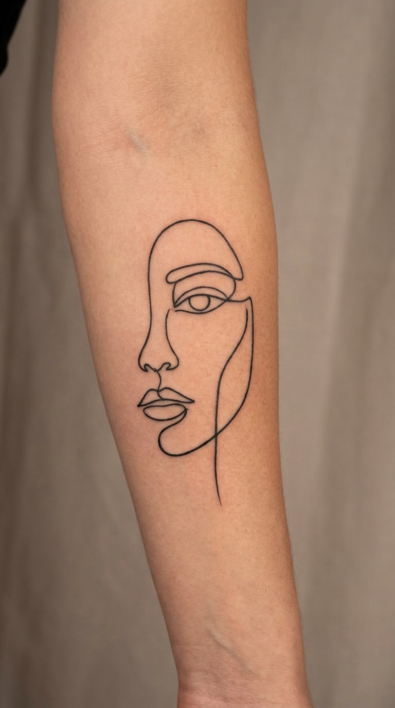 Simple Line-Art Face
